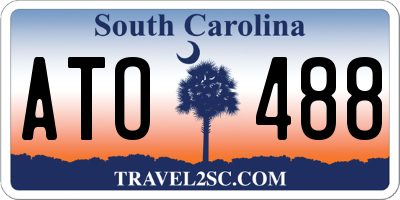 SC license plate ATO488