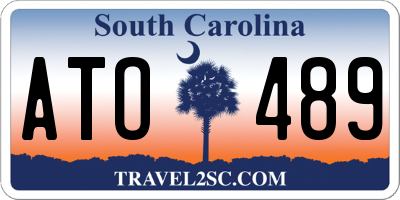 SC license plate ATO489