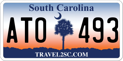 SC license plate ATO493
