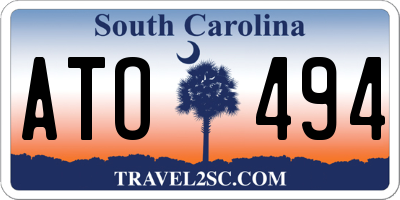 SC license plate ATO494