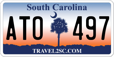 SC license plate ATO497