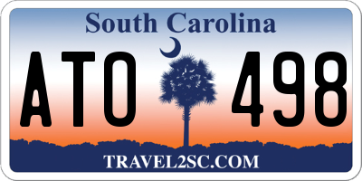 SC license plate ATO498