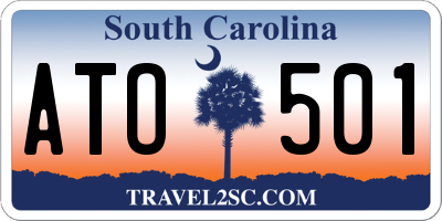 SC license plate ATO501