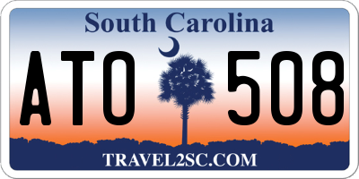 SC license plate ATO508