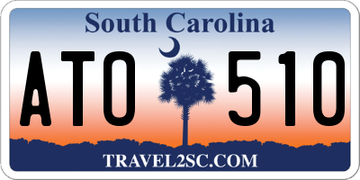 SC license plate ATO510
