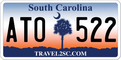 SC license plate ATO522