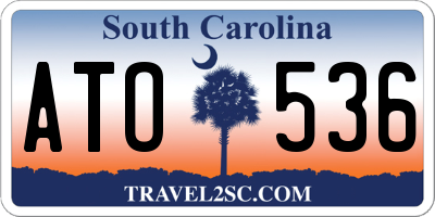 SC license plate ATO536