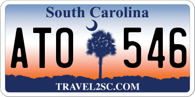 SC license plate ATO546