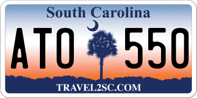 SC license plate ATO550
