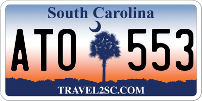 SC license plate ATO553