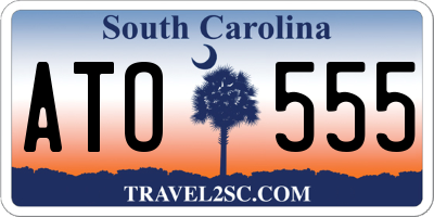 SC license plate ATO555