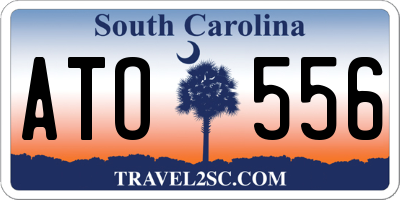 SC license plate ATO556