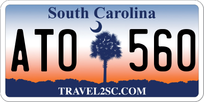 SC license plate ATO560