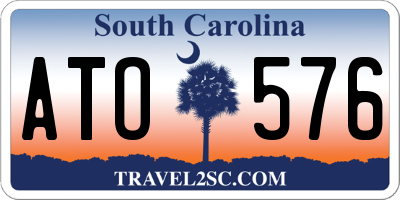 SC license plate ATO576