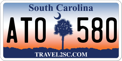SC license plate ATO580