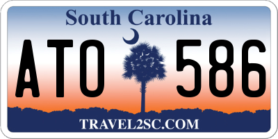 SC license plate ATO586