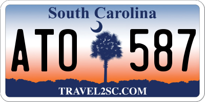 SC license plate ATO587