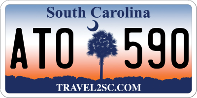 SC license plate ATO590