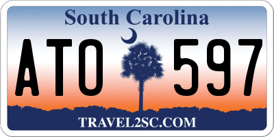 SC license plate ATO597