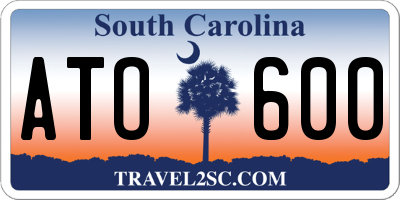 SC license plate ATO600