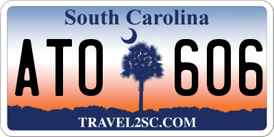 SC license plate ATO606