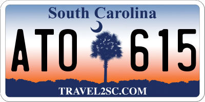 SC license plate ATO615