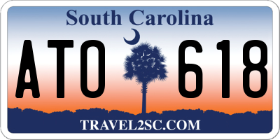 SC license plate ATO618