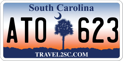 SC license plate ATO623