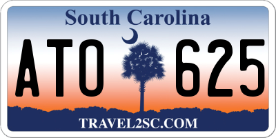 SC license plate ATO625