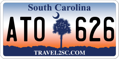 SC license plate ATO626