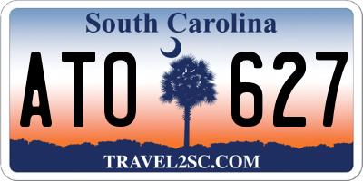 SC license plate ATO627