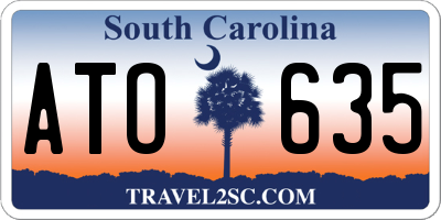 SC license plate ATO635