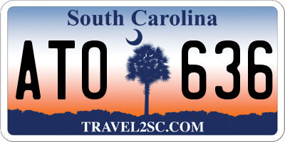 SC license plate ATO636