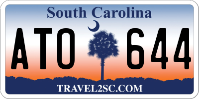 SC license plate ATO644