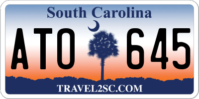 SC license plate ATO645