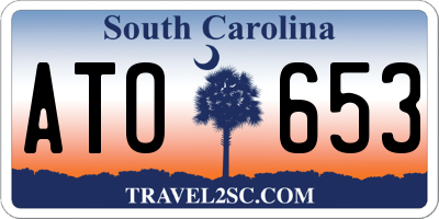 SC license plate ATO653