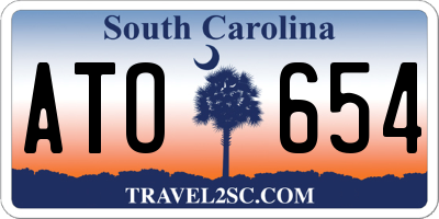 SC license plate ATO654