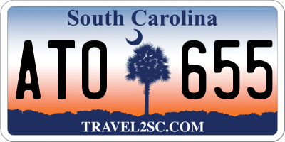 SC license plate ATO655