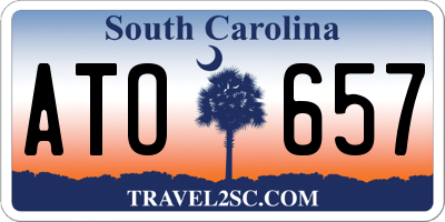 SC license plate ATO657