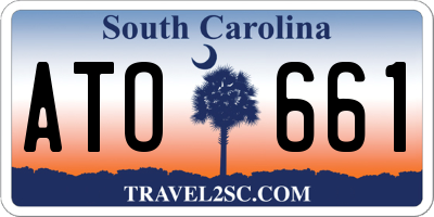 SC license plate ATO661