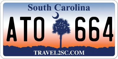 SC license plate ATO664