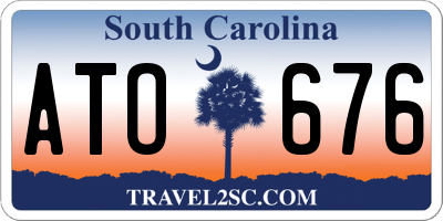 SC license plate ATO676