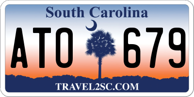 SC license plate ATO679