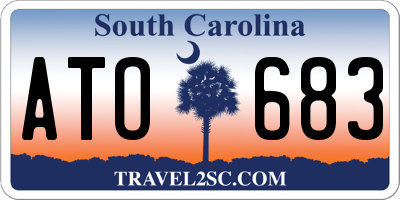 SC license plate ATO683