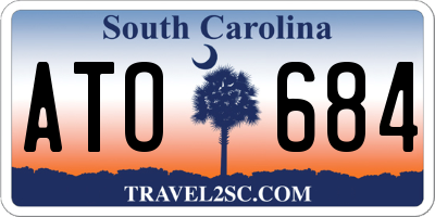 SC license plate ATO684