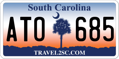 SC license plate ATO685