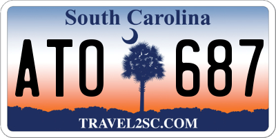 SC license plate ATO687