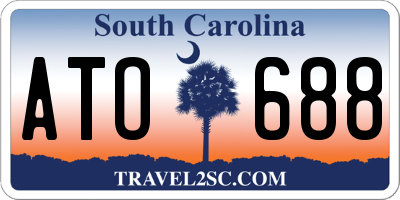 SC license plate ATO688