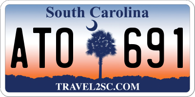 SC license plate ATO691