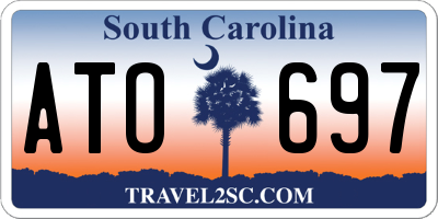 SC license plate ATO697